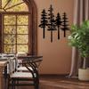 DecoSoul Pine Tree Metal Wall Art, Tree Sign Home Decor, Nature Lover Gift, Unique Farmhouse Decor, Large Wall Art (Black-23.6x16.4'/ 60 x 41.7 cm) view 4