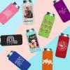Custom Slim Bottle Beer Coolers Sleeve 30Pcs Bulk Personalized Insulated Beverage Can Holder with Image Logo Text for Party Wedding Birthday view 2