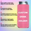 Custom Slim Bottle Beer Coolers Sleeve 30Pcs Bulk Personalized Insulated Beverage Can Holder with Image Logo Text for Party Wedding Birthday view 4