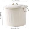 OSCCAR Trash Can Home Bedroom Home Bedroom Retro Simple Open Lid Bathroom Creative Paper Basket Nordic Style Round Bucket Storage Bucket Office Paper Basket Kitchen Waste Bins view 2
