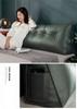 Large Bolster Triangular Headboard Backrest Positioning Support Reading Wedge Pillow Bedside Throw Cushion for Daybed Bed,Green,80 * 20 * 50cm view 4