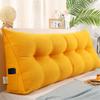 Headboard Pillow Triangular Wedge Body Positioners Pillow Reading Bedrest Throw Pillows Large Bolster Headboard Back Support Lumbar Cushion with Side Pockets,Orange,King/180cm view 1