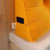 Headboard Pillow Triangular Wedge Body Positioners Pillow Reading Bedrest Throw Pillows Large Bolster Headboard Back Support Lumbar Cushion with Side Pockets,Orange,King/180cm view 3