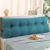 Headboard Pillow Triangular Wedge Body Positioners Pillow Reading Bedrest Throw Pillows Large Bolster Headboard Back Support Lumbar Cushion with Side Pockets,Blue,Queen/150cm view 2