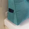Headboard Pillow Triangular Wedge Body Positioners Pillow Reading Bedrest Throw Pillows Large Bolster Headboard Back Support Lumbar Cushion with Side Pockets,Blue,Queen/150cm view 3