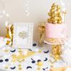400 Pcs Navy Blue Baby Shower Confetti Moon and Star Baby Shower Decorations Eid Ramadan Mubarak Decoration Gold White Star Moon Confetti Scatter for Gender Reveal Decor view 4