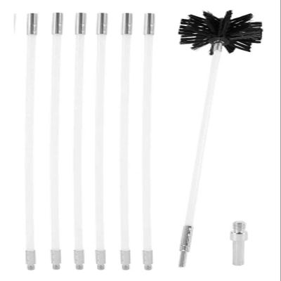 chimney sweep kit Chimney Sweep Kit Chimney Kit, Chimney Flue Cleaning Rod Sweep For Cleaning Fireplace Flue And Duct Vent, Including 6/9/12/15Flexible Rods, Easy To Use ( Color : 6 Rods , Size : 610m