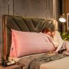 Triangular Wedge Pillow Bedside Pillow Velvet Large Triangular Decorative Body Throw Pillows Bed Backrest Reading Bolster Lumbar Cushion for Sofa Bed with Removable Cover,Pink,King180 * 50 * 24cm view 2