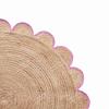 4x4, 5x5, 6x6,feet Natural Jute Scallop Round Rug, Floor Scalloped Edge Rug Braided Boho Eco Large Circular Handmade Area Rugs view 3