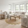 4x4, 5x5, 6x6,feet Natural Jute Scallop Round Rug, Floor Scalloped Edge Rug Braided Boho Eco Large Circular Handmade Area Rugs view 2