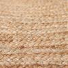4x4, 5x5, 6x6,feet Natural Jute Scallop Round Rug, Floor Scalloped Edge Rug Braided Boho Eco Large Circular Handmade Area Rugs view 3