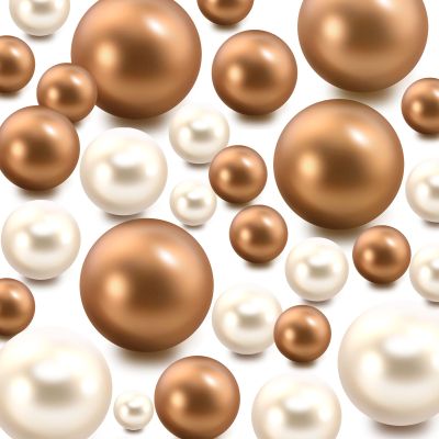 YUXIYAN 200Pieces Floating NO Hole Pearls Beads for Vases and 2300 PCS for Floating,Floating Beads for Centerpiece,Home Decor,Party Table Wedding,Makeup Brush Beads