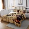 Western Cowboy Horseshoes Kids Bedspread Twin Size,Wooden Door Rustic Farmhouse Coverlet Set,Girls Boys Adults Room Decor,Texas Star Tribal Quilted Coverlet,Brown Retro Bedding Quilt,1 Pillowcase view 3