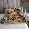 Western Cowboy Horseshoes Kids Bedspread Twin Size,Wooden Door Rustic Farmhouse Coverlet Set,Girls Boys Adults Room Decor,Texas Star Tribal Quilted Coverlet,Brown Retro Bedding Quilt,1 Pillowcase view 4