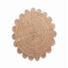 4x4, 5x5, 6x6,feet Natural Jute Scallop Round Rug, Floor Scalloped Edge Rug Braided Boho Eco Large Circular Handmade Area Rugs view 1