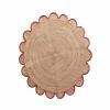 4x4, 5x5, 6x6,feet Natural Jute Scallop Round Rug, Floor Scalloped Edge Rug Braided Boho Eco Large Circular Handmade Area Rugs view 1
