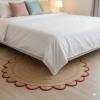 4x4, 5x5, 6x6,feet Natural Jute Scallop Round Rug, Floor Scalloped Edge Rug Braided Boho Eco Large Circular Handmade Area Rugs view 3