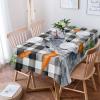BOBOWUNY Bunny Plaid Rectangle Tablecloths 60x84, Country Rustic Easter Carrot Black Table Cloth Wrinkle Free Table Cover Indoor/Outdoor Tabletop Decor for Wedding Holiday Party Dinner Baby Shower view 4
