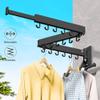ZdwCyl Wall Mounted Clothes Hanger,Clothes Drying Rack,Laundry Drying Rack,Drying Rack Clothing,Laundry Hanger Rack,Retractable Dryer Racks,Collapsible, Aluminum,can be Fold Upward & Left & Right view 3