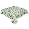 BOBOWUNY Green Shamrock Square/Round Tablecloths 60x60, St. Patrick's Day Clover Leaves Table Cloth Wrinkle Free Table Cover Indoor/Outdoor Tabletop Decor for Wedding Holiday Party Dinner Baby Shower view 1