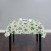 BOBOWUNY Green Shamrock Square/Round Tablecloths 60x60, St. Patrick's Day Clover Leaves Table Cloth Wrinkle Free Table Cover Indoor/Outdoor Tabletop Decor for Wedding Holiday Party Dinner Baby Shower view 2