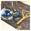 ALDEPO Sculpture Tabletop 110mmClear Crystal Ball Transparent Glass Ball with Pure Copper Metal Stand Decoratio Used for Decoration Balls (Size : S) view 4