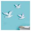 ALDEPO Sculpture Tabletop 3pcs Mediterranean Resin Wall Hanging Seagull Bird Nautical Beach Wall Pendant Decoration view 2