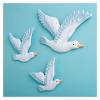 ALDEPO Sculpture Tabletop 3pcs Mediterranean Resin Wall Hanging Seagull Bird Nautical Beach Wall Pendant Decoration view 4