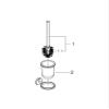 GROHE Start Cosmopolitan QuickFix Toilet Brush Set (Glass and Metal, Wall-Mounted, Concealed Fastening, Including Screws and Dowels, Easy to Fit with GROHE QuickGlue), Size 374 mm, Chrome, 41169000 view 3