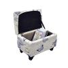 FUANGUI Ottoman Cover Stretch Storage Ottoman Bench Slipcover Printed Folding Storage Bench Ottoman Cover Footrest Stool Slipcover Footstool Protector Cover with Elastic Bottom,Small view 1