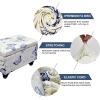FUANGUI Ottoman Cover Stretch Storage Ottoman Bench Slipcover Printed Folding Storage Bench Ottoman Cover Footrest Stool Slipcover Footstool Protector Cover with Elastic Bottom,Small view 3