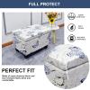 FUANGUI Ottoman Cover Stretch Storage Ottoman Bench Slipcover Printed Folding Storage Bench Ottoman Cover Footrest Stool Slipcover Footstool Protector Cover with Elastic Bottom,Small view 4