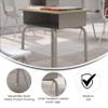 Flash Furniture Billie Student Desk - Maple Open Front School Desk - Silver Metal Frame - 24"W x 18"D Adjustable Height, Durable for School or Remote Learning view 4