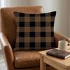AHAHM Black and Brown Buffalo Check Plaid Throw Pillows Farmhouse Decorative Throw Pillow Case Indoor Outdoor Cushion Cover Line Pillowcase for Couch Living Room Bedroom 20 x 20 Inch Set of 2 view 4