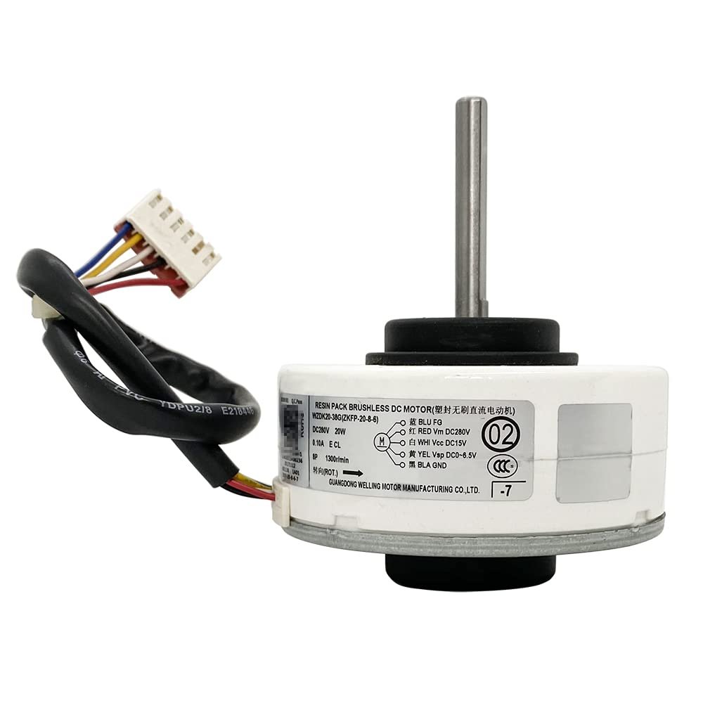 DC280V Air Conditioning Motor Inverter Air Conditioner Brushless DC Motor 20W WZDK20-38G (ZKFP-20-8-6) Fan Motor Replacement Parts 1300RPM CCW