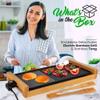 NutriChef 2 In 1 Indoor Grill & Griddle, Smokeless Nonstick Electric Grill and Griddle with Wooden Thong, 250 - 460F Adjustable Temperature view 2