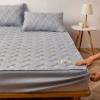 FCLDESHOP Box Spring Cover Protector,Solid Quilted Deep Pocket Fitted Sheet,Bedroom Guest Room Skin Friendly Embroidered Mattress Protector Bed Cover,White,90x200cm view 2