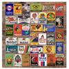 35 Pieces Reproduced Vintage Tin Signs, Gas Oil Retro Advert Antique Metal Signs for Garage Man Cave Bar Kitchen, Nostalgic Car Decor.8x12 Inch (35pcs gas oil 2) view 1