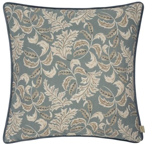 Evans Lichfield Chatsworth Topiary Cushion Cover,Petrol/Mink,43 x 43cm