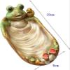 QQXX Frog Shape Soap Dish Holder Stand Cute Animal Ceramics Table Soap Sponge Holders for Bathroom, Kitchen Sink, Hotel, Decorative Ornaments American Pastoral Style 3.5 * 7.4inch view 2