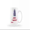 American Bald Eagle Coffee Mug- USA Flag Coffee Mug - 12 OZ Coffee Mugs - Porcelain Coffee Mug - American Flag, Proud U.S. Citizen Gift view 1