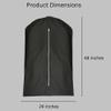 Forever Cotton Premium 100% Cotton Garment Bags 48" Black Canvas Suit Cover with YKK Zipper Breathable, Dust-Proof Storage for Suits, Coats, Dresses, Jackets & Travel/Closet Use view 2