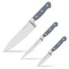 Chicago Cutlery Halsted (3-PC) Cutlery & Wooden Block Set, Ergonomic Handles and Sharp Stainless Steel Professional Chef Cutlery Set view 1