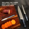 Chicago Cutlery Halsted (3-PC) Cutlery & Wooden Block Set, Ergonomic Handles and Sharp Stainless Steel Professional Chef Cutlery Set view 3