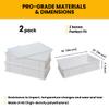 L'Oro Del Sud Home Refrigerator Size, Dough Proofing Box Tray (2 Pack + 1 lid), White Stackable, Commericial Grade, Pizza Proofing Dough Pan with Lid (16 inch x 12 inch x 4 inch), Made in Italy view 3