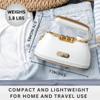 SALAV Retro Edition Duopress Handheld Garment Steamer and Iron, Ceramic Plate, 1000 watts of Steam, Removes Wrinkles on Clothes, Vintage Style No Drip Steam, Pearl view 2