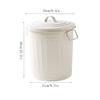 HIHELO Trash Bin Trash Can Home Bedroom Retro Simple Open Lid Bathroom Creative Paper Basket Nordic Style Round Bucket Storage Bucket Kitchen Trash Can view 2