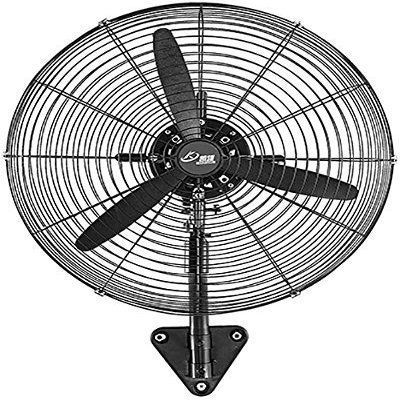 Wall Mounted Oscillating Fan Adjustable Oscillating Industrial Wall Mount Fan, High Velocity/Black/Heavy Duty, 56cm / 22in, 68cm / 26in, 78cm / 31in ( Color : Plastic Steel Fan Blade , Size : 68cm/26i