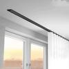 Ceiling Curtain Track, Sliding Door 6 8 10 12 14 16 18 20 24 26 Ft Long Room Divider Curtain Rail Rod, V-Shape Commercial Sliding Curtain Track System for Porch Living Room Hospital ( Color : Black , view 2