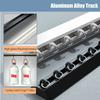 Ceiling Curtain Track, Sliding Door 6 8 10 12 14 16 18 20 24 26 Ft Long Room Divider Curtain Rail Rod, V-Shape Commercial Sliding Curtain Track System for Porch Living Room Hospital ( Color : Black , view 4